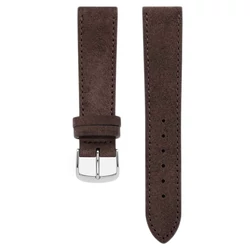 Óraszíj Fluco Velour sötétbarna színben