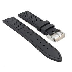 Óraszíj Fluco kaucsuk fekete cérnával