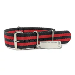 Óraszíj NATO piros/fekete színben