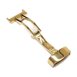 Acél békazár bőr óraszíjra - egyoldalas aranyszínű