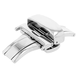 Acél pillangózár bőr óraszíjra - nyomógombos