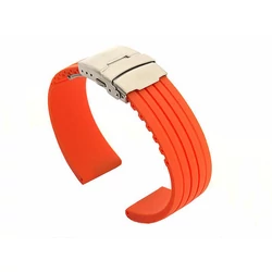 Óraszíj szilikon, pillangó csattal narancs