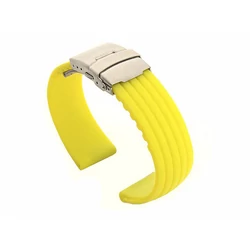 Óraszíj szilikon citromsárga pillangó csattal