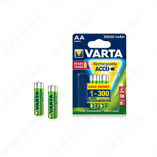 VARTA újratölthető akkumulátor, AA méret, 2600 mAh-es kapacitás 2db / csom.
