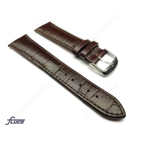 Óraszíj Fluco 'Classic Chrono' csokibarna színben