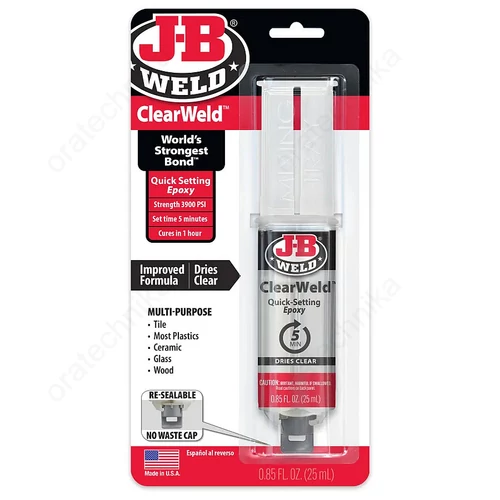 JB Weld Clearweld kétkomponensű epoxi ragasztó